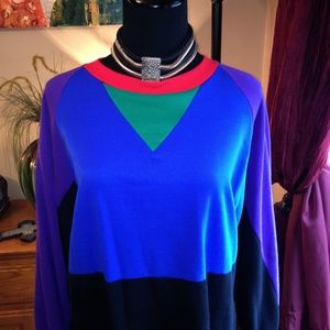 Vintage 90s Retro Color blocked Sweatshirt unisex
